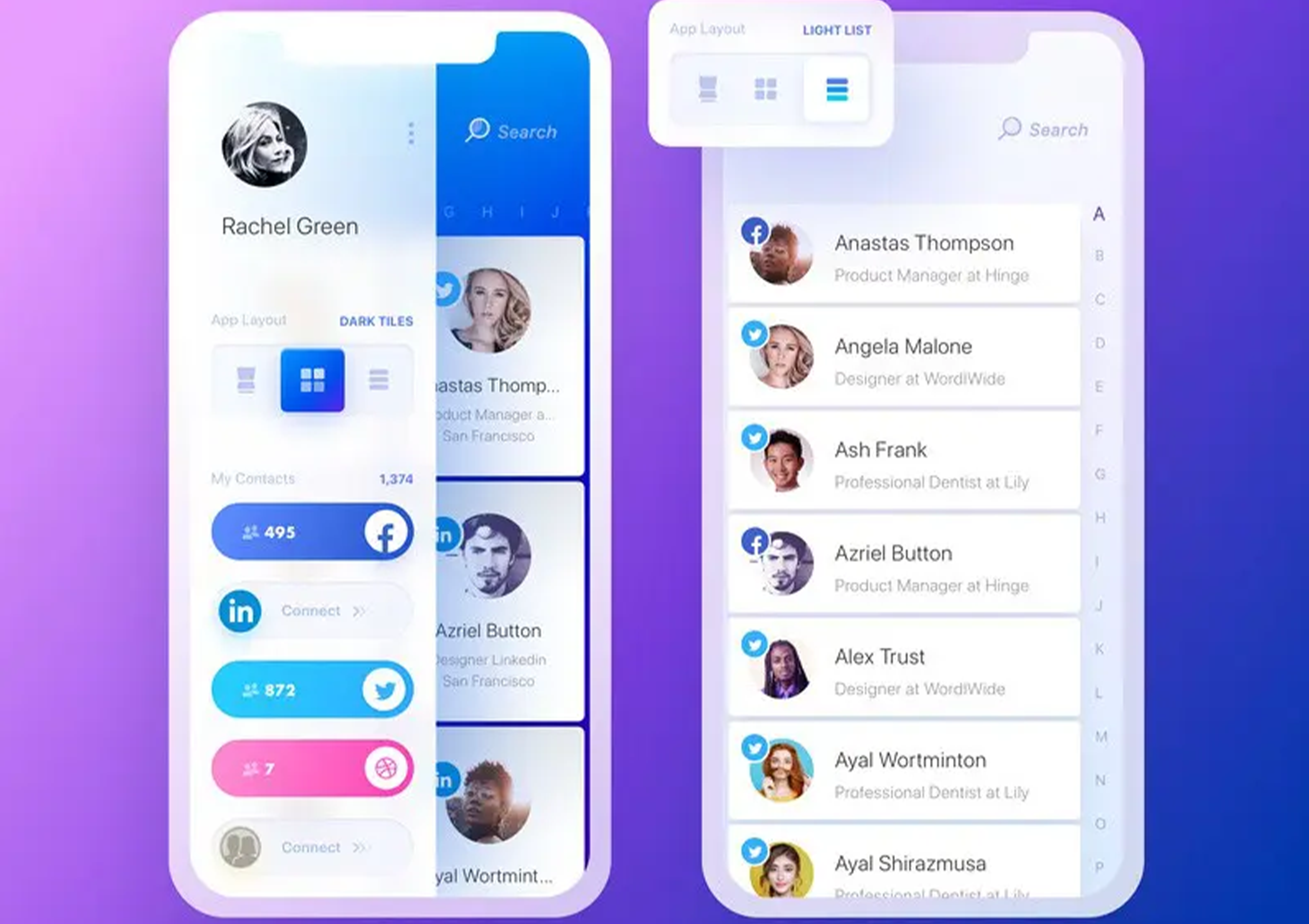 Mobile Contact/Map View Mockup